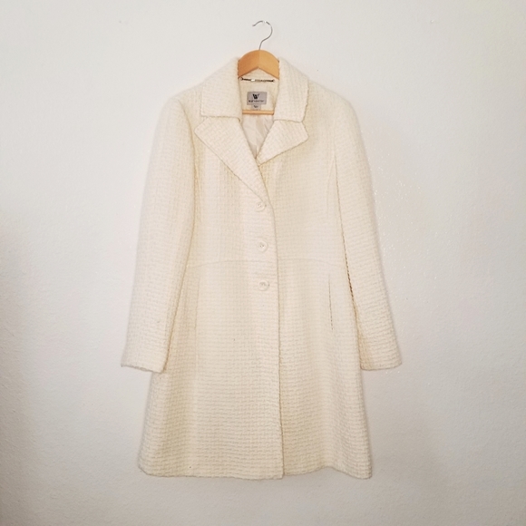 Worthington Jackets & Blazers - WORTHINGTON WOOL LONG CREAM PEACOAT